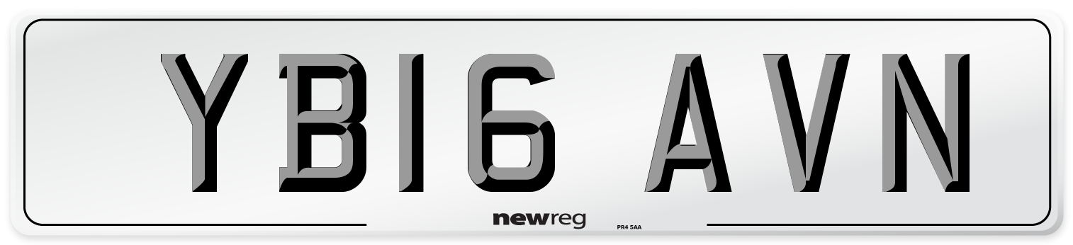 YB16 AVN Number Plate from New Reg